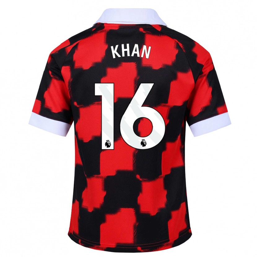 Danxen Homem Camisola Ruban Khan #16 Vermelho Branco Preto Alternativa 2026/27 Camisa