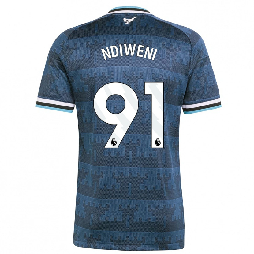 Danxen Homem Camisola Ethan Ndiweni #91 Amarelo Preto Azul Alternativa 2026/27 Camisa