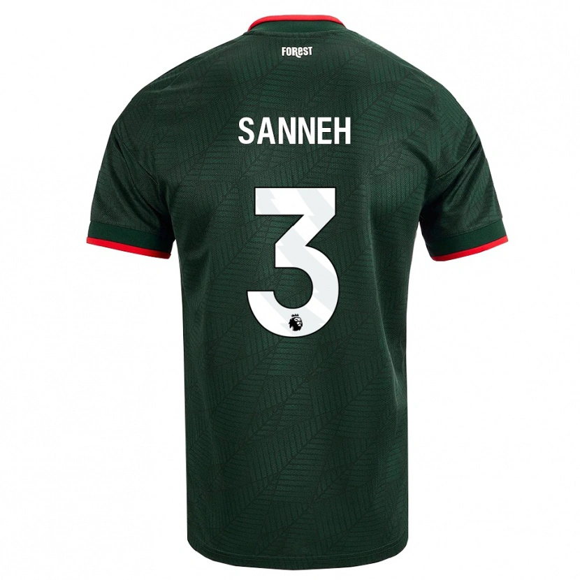 Danxen Homem Camisola Buba Sanneh #3 Verde Escuro Vermelho Alternativa 2026/27 Camisa