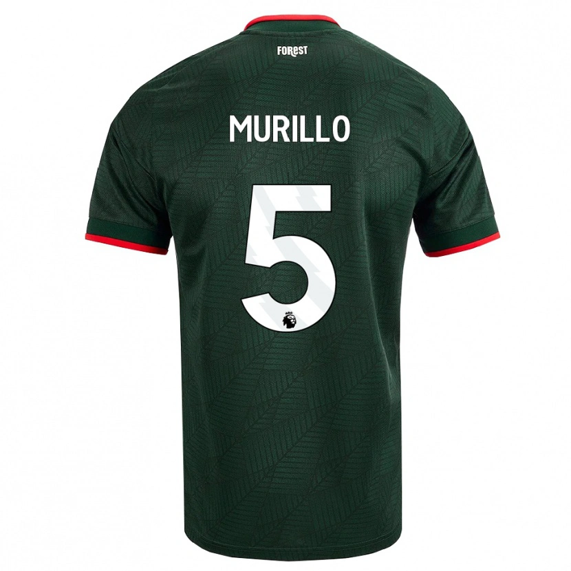 Danxen Homem Camisola Murillo Santiago Costa Dos Santos #5 Verde Escuro Vermelho Alternativa 2026/27 Camisa