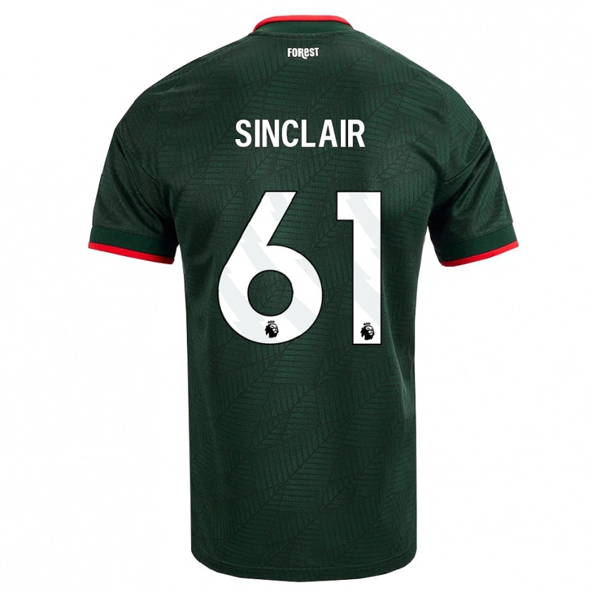 Danxen Homem Camisola Jimmy Sinclair #61 Verde Escuro Vermelho Alternativa 2026/27 Camisa