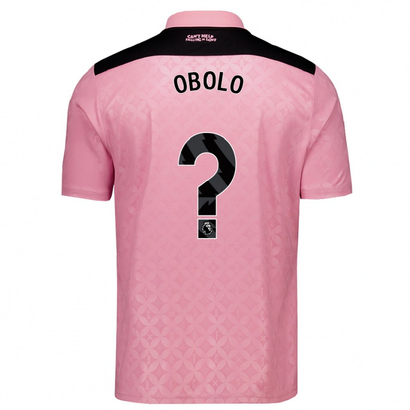 Danxen Homem Camisola Daniel Obolo #0 Lightpink Preto Alternativa 2026/27 Camisa