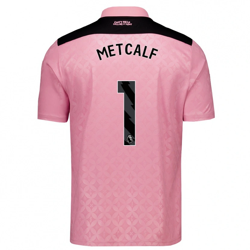 Danxen Homem Camisola Ben Metcalf #1 Lightpink Preto Alternativa 2026/27 Camisa