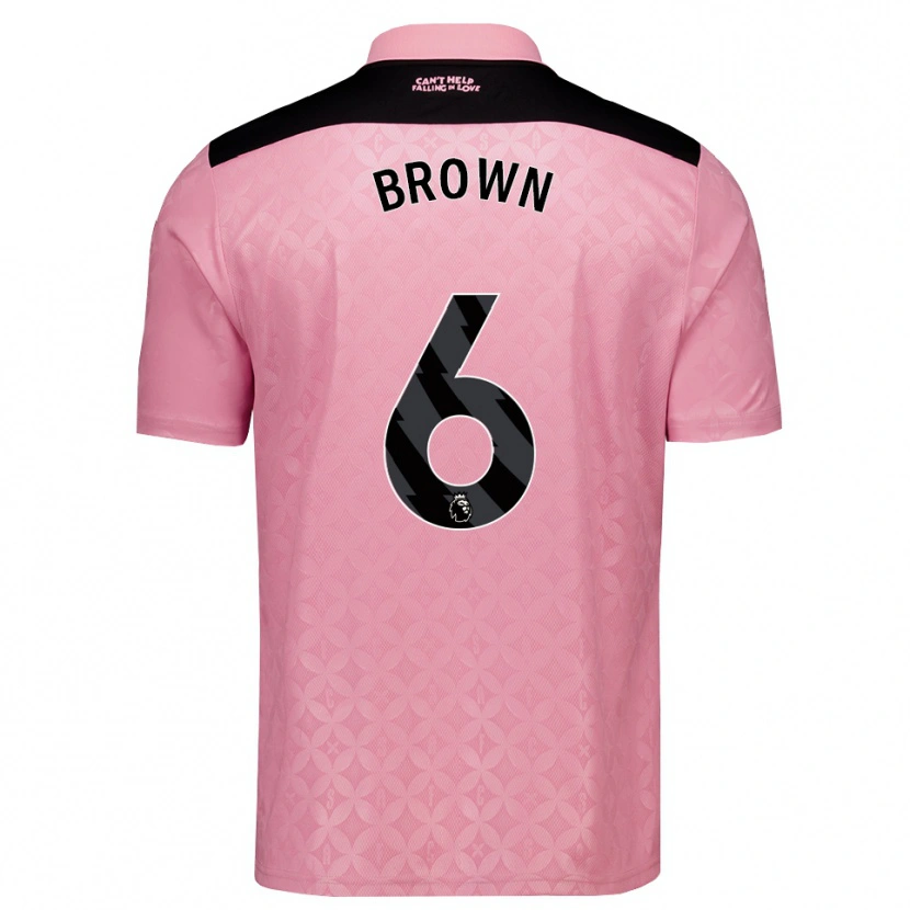Danxen Homem Camisola Jay Brown #6 Lightpink Preto Alternativa 2026/27 Camisa