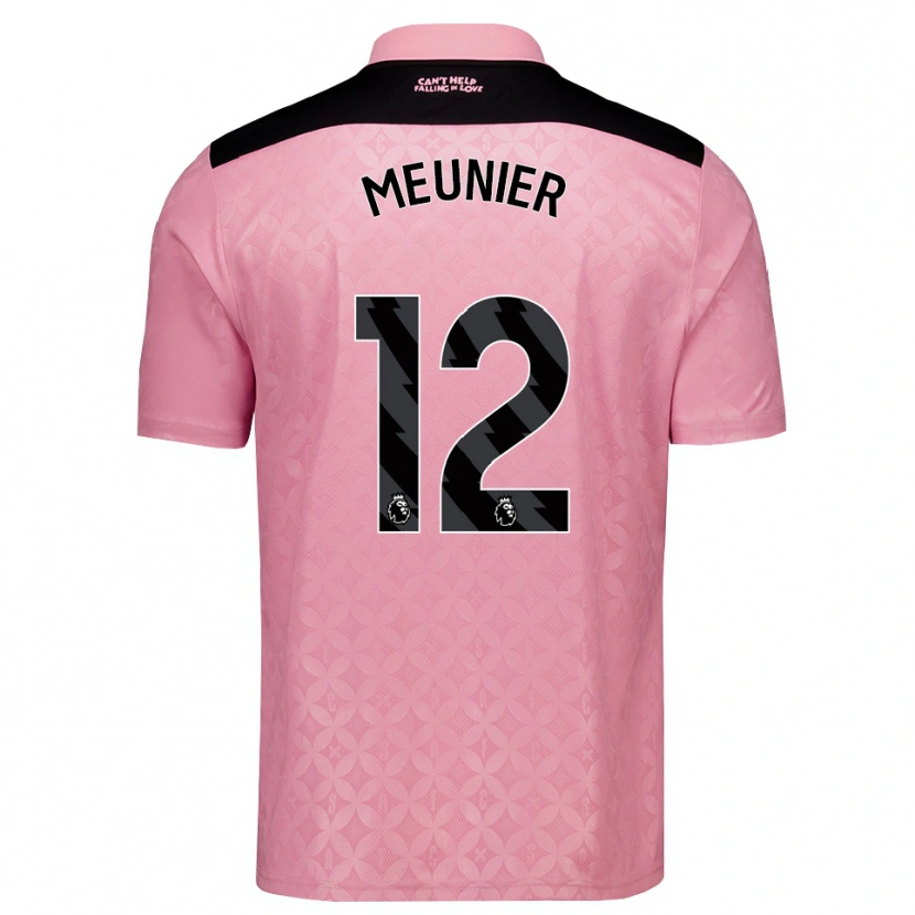 Danxen Homem Camisola Thomas Meunier #12 Lightpink Preto Alternativa 2026/27 Camisa
