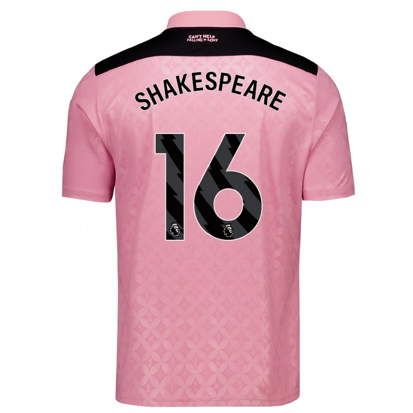 Danxen Homem Camisola Caleb Shakespeare #16 Lightpink Preto Alternativa 2026/27 Camisa