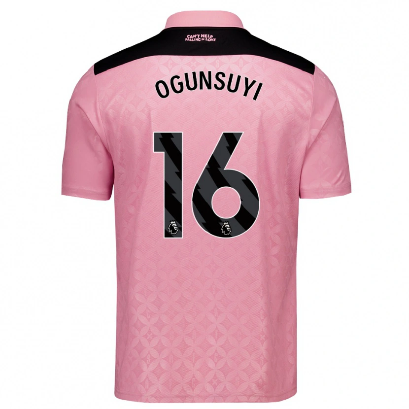 Danxen Homem Camisola Liam Ogunsuyi #16 Lightpink Preto Alternativa 2026/27 Camisa