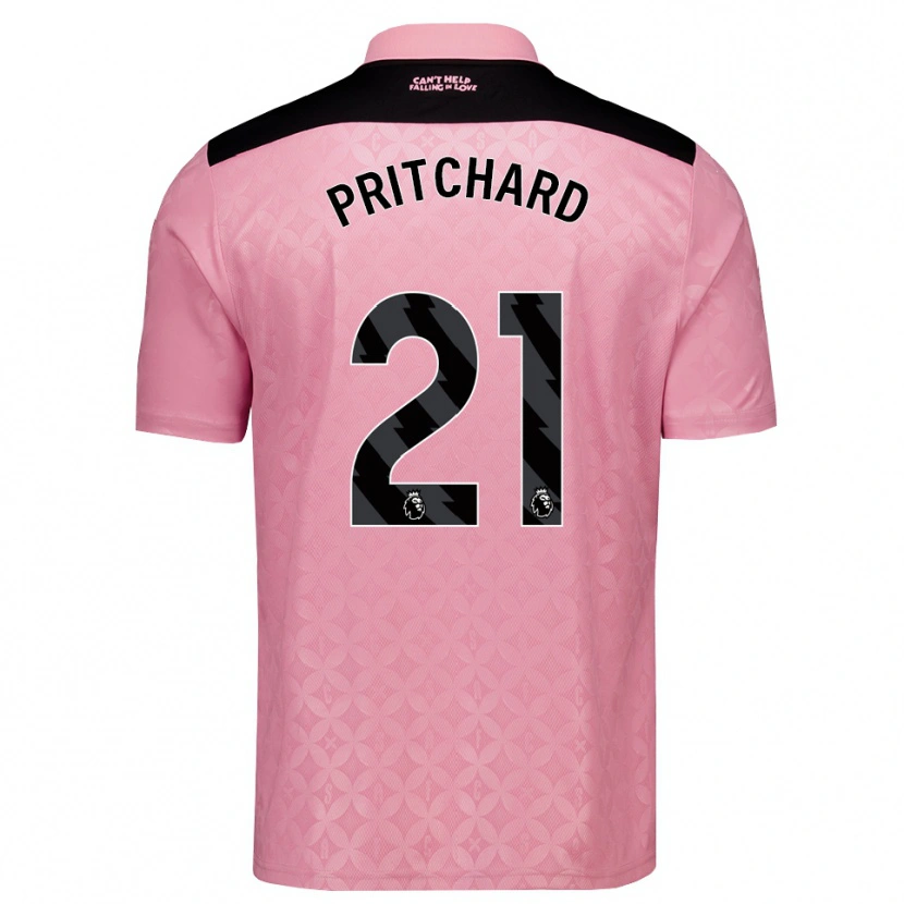 Danxen Homem Camisola Alex Pritchard #21 Lightpink Preto Alternativa 2026/27 Camisa