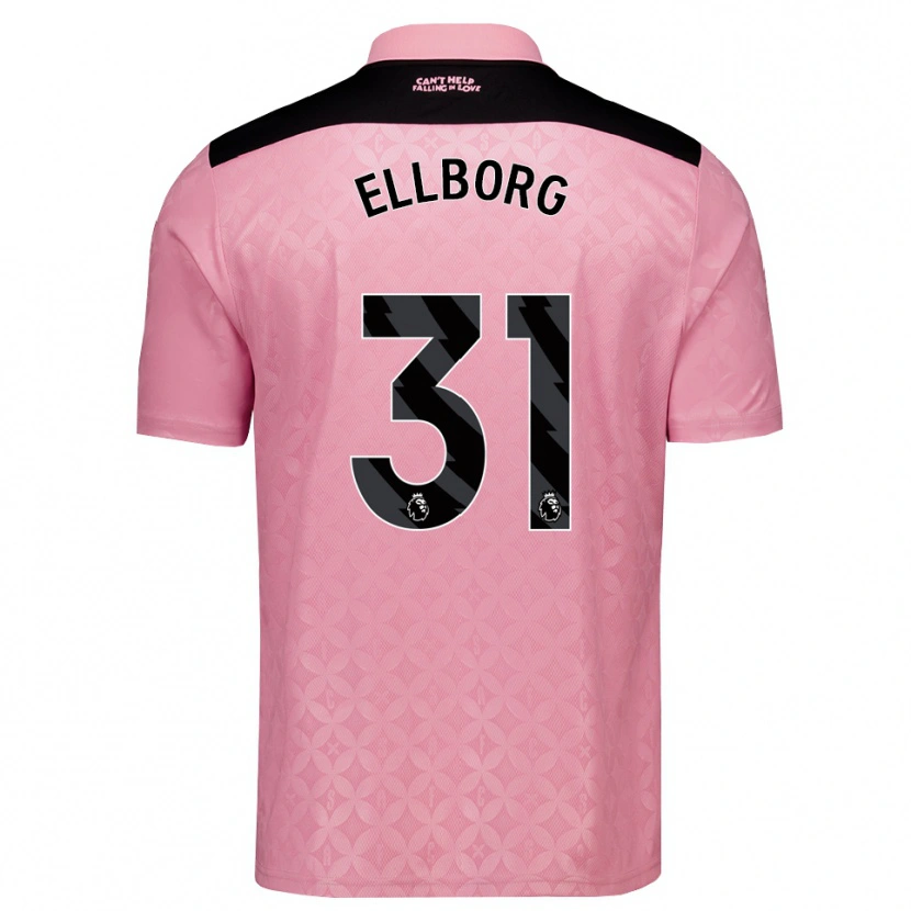Danxen Homem Camisola Melker Ellborg #31 Lightpink Preto Alternativa 2026/27 Camisa