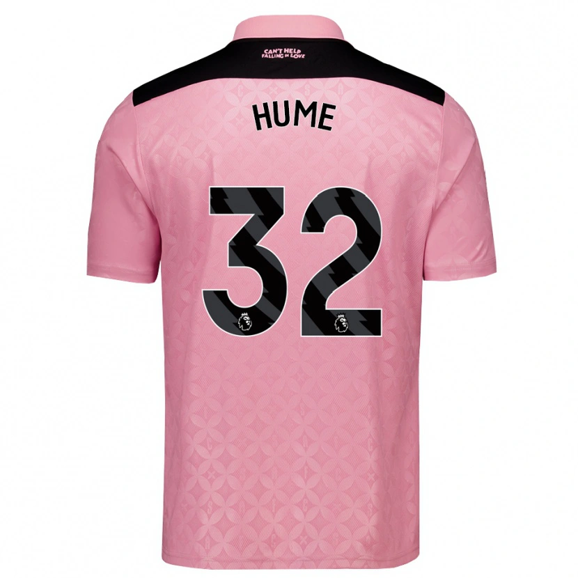 Danxen Homem Camisola Trai Hume #32 Lightpink Preto Alternativa 2026/27 Camisa