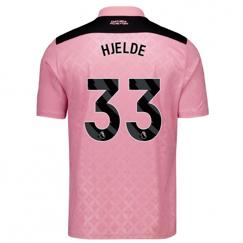Danxen Homem Camisola Leo Fuhr Hjelde #33 Lightpink Preto Alternativa 2026/27 Camisa