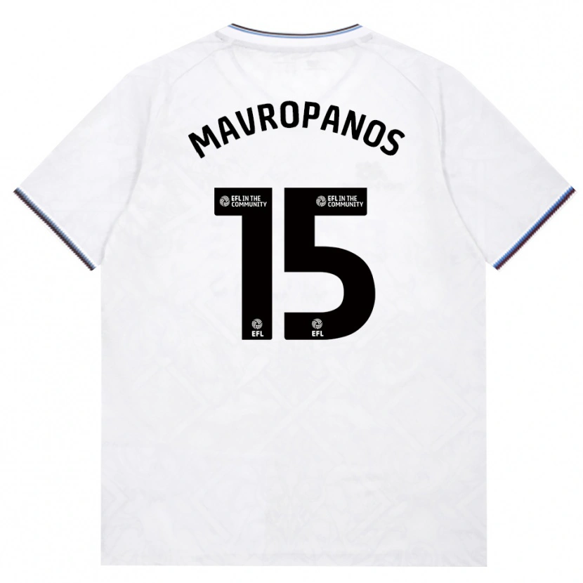 Danxen Homem Camisola Konstantinos Mavropanos #15 Borgonha Branco Alternativa 2026/27 Camisa