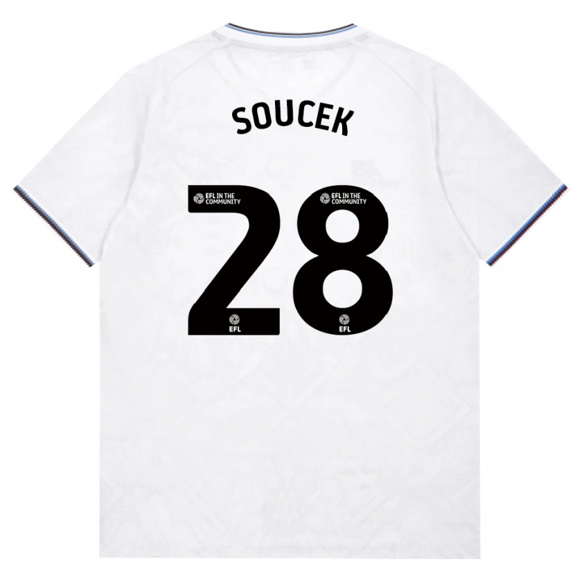 Danxen Homem Camisola Tomáš Souček #28 Borgonha Branco Alternativa 2026/27 Camisa