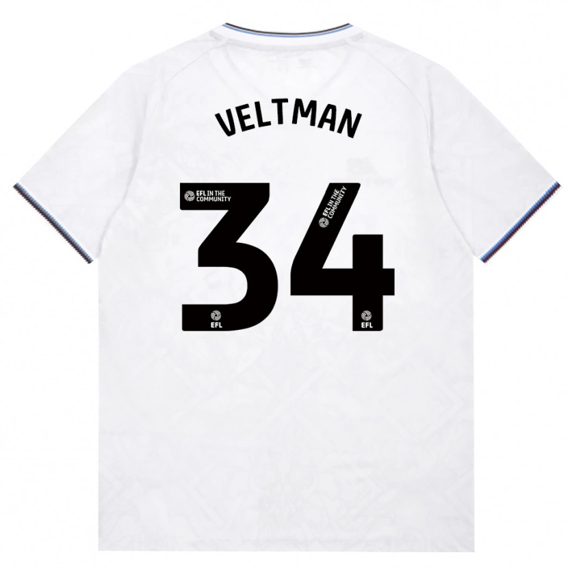 Danxen Homem Camisola Joël Veltman #34 Borgonha Branco Alternativa 2026/27 Camisa
