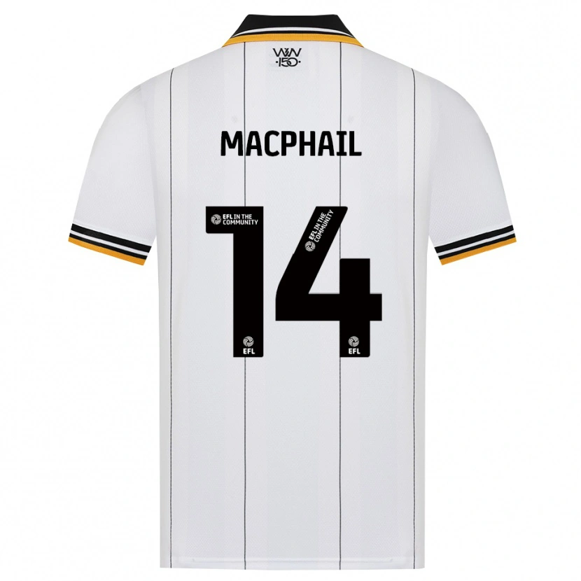 Danxen Homem Camisola Martha Macphail #14 Laranja Branco Preto Alternativa 2026/27 Camisa