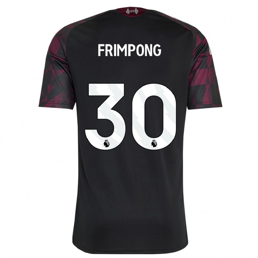 Danxen Homem Camisola Jeremie Frimpong #30 Preto Branco Roxo Terceiro 2026/27 Camisa
