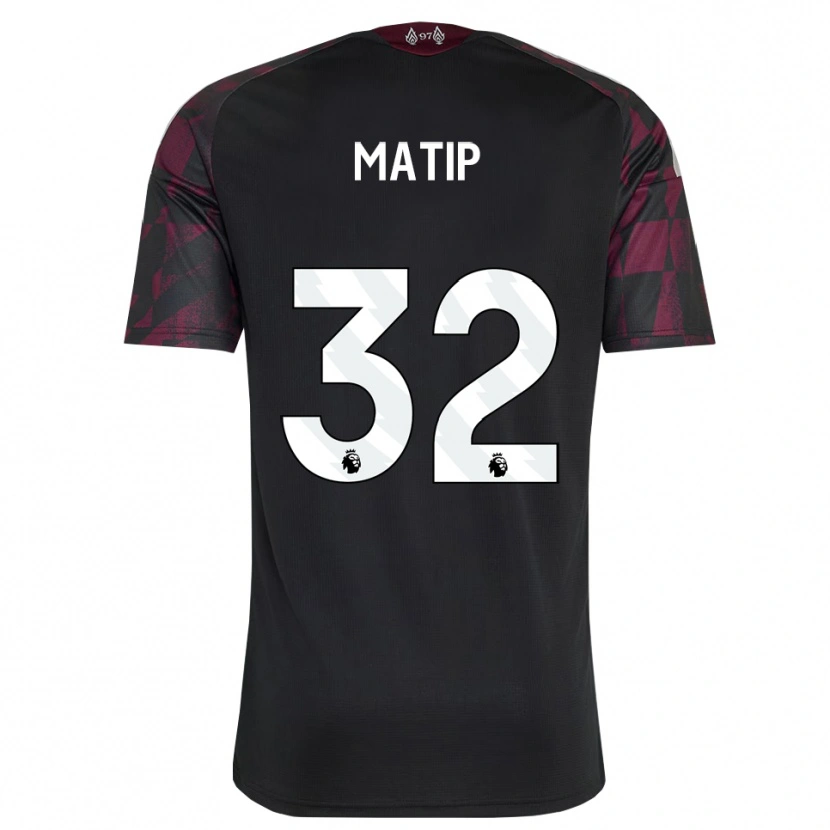 Danxen Homem Camisola Joel Matip #32 Preto Branco Roxo Terceiro 2026/27 Camisa