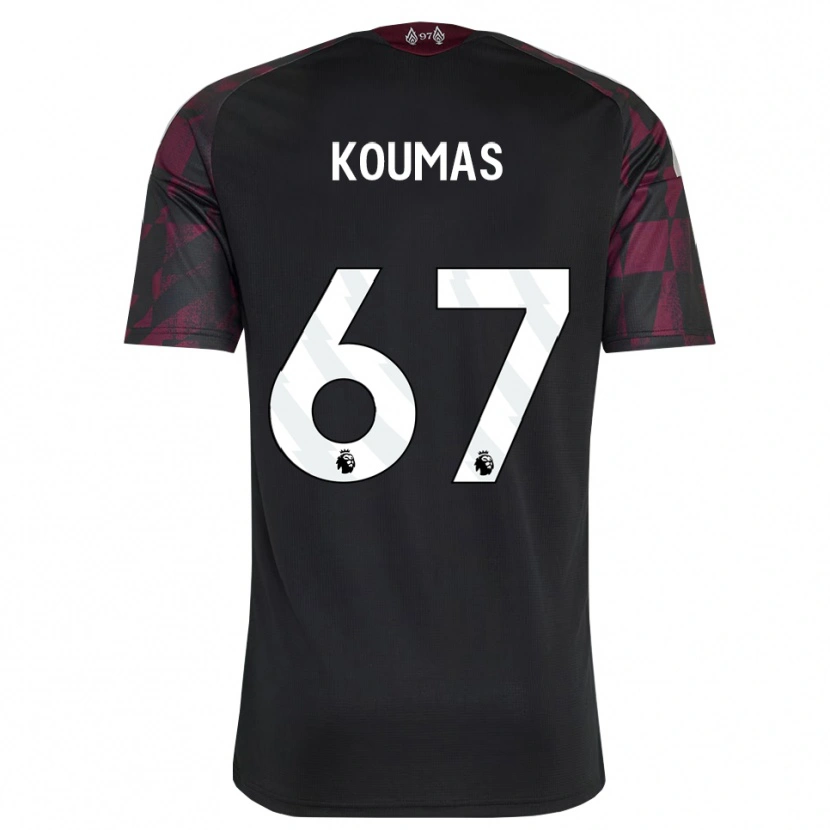 Danxen Homem Camisola Lewis Koumas #67 Preto Branco Roxo Terceiro 2026/27 Camisa
