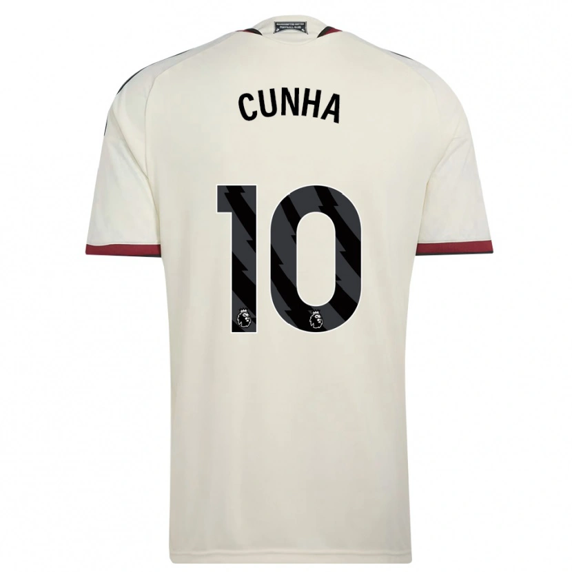 Danxen Homem Camisola Matheus Cunha #10 Beige Preto Vermelho Terceiro 2026/27 Camisa