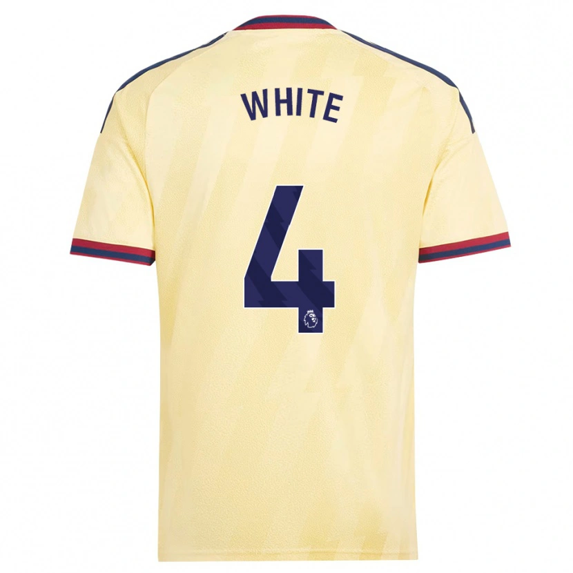 Danxen Homem Camisola Ben White #4 Amarelo Claro Midnightblue Terceiro 2026/27 Camisa