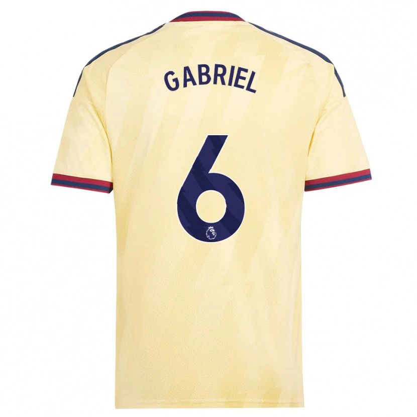 Danxen Homem Camisola Gabriel Magalhães #6 Amarelo Claro Midnightblue Terceiro 2026/27 Camisa