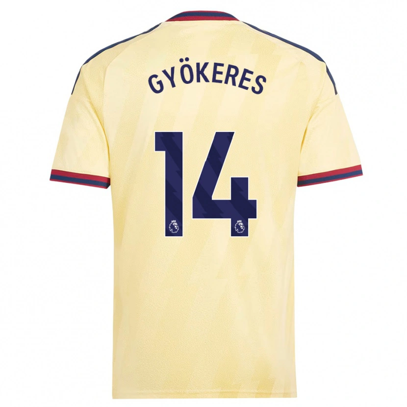 Danxen Homem Camisola Viktor Gyökeres #14 Amarelo Claro Midnightblue Terceiro 2026/27 Camisa