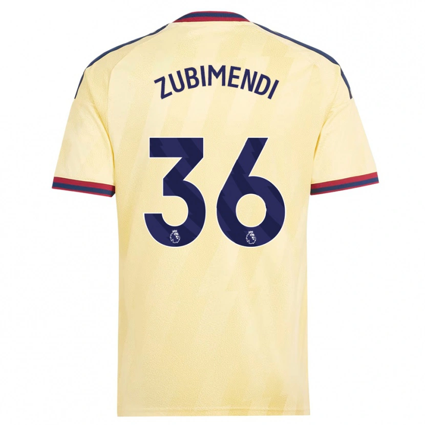 Danxen Homem Camisola Martín Zubimendi #36 Amarelo Claro Midnightblue Terceiro 2026/27 Camisa