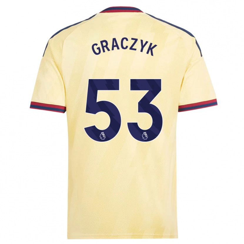 Danxen Homem Camisola Hubert Graczyk #53 Amarelo Claro Midnightblue Terceiro 2026/27 Camisa