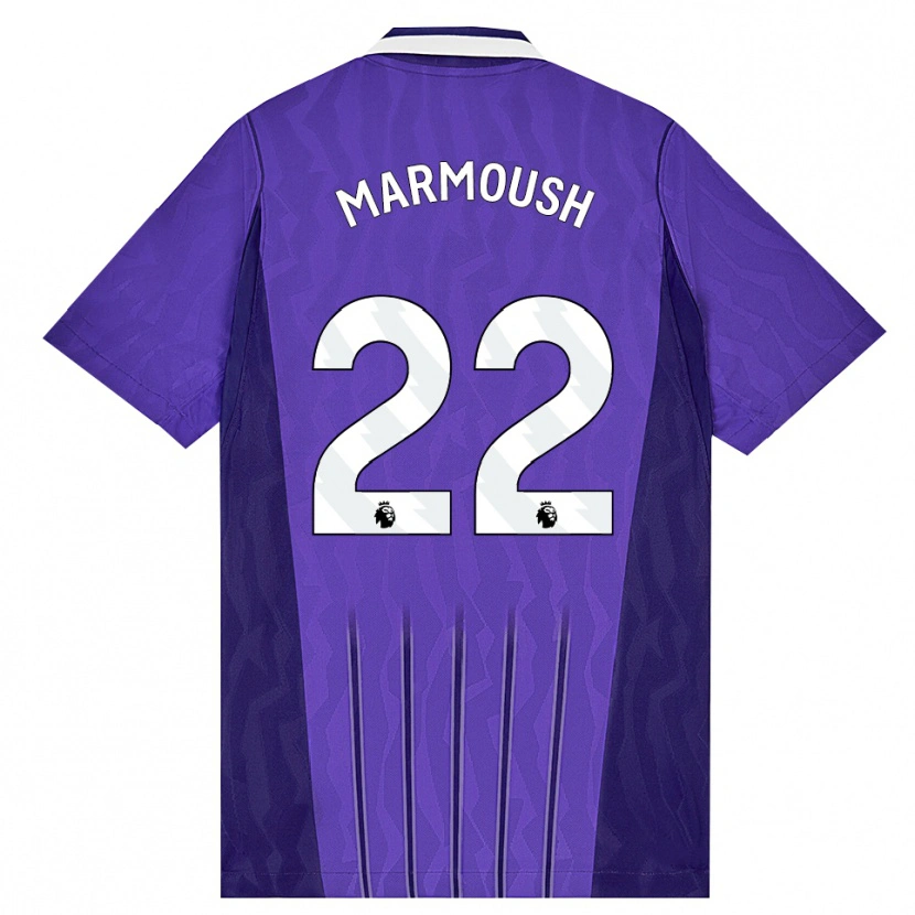Danxen Homem Camisola Omar Marmoush #22 Roxo Branco Terceiro 2026/27 Camisa