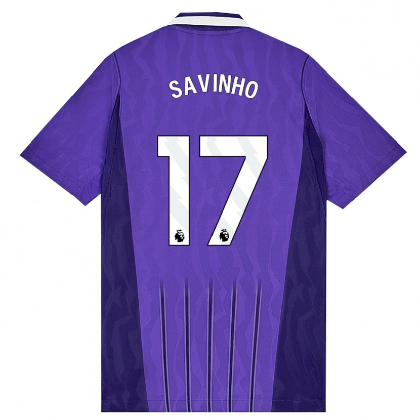 Danxen Homem Camisola Sávio Moreira De Oliveira #17 Roxo Branco Terceiro 2026/27 Camisa