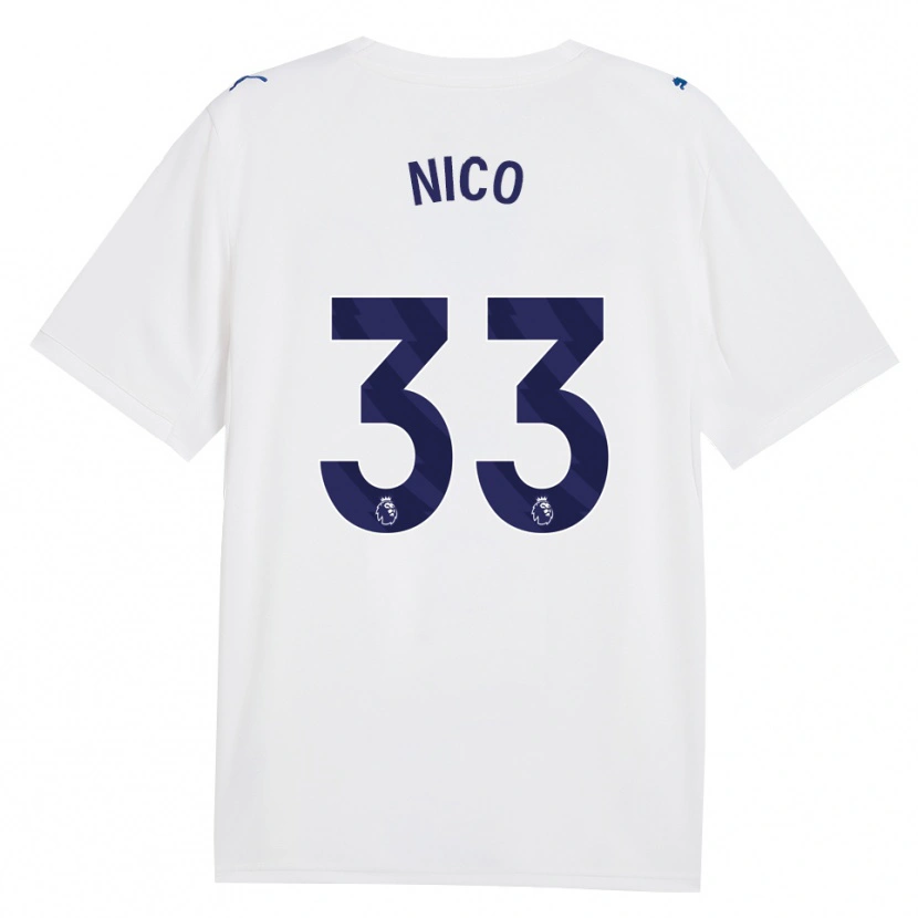 Danxen Homem Camisola Nico O'reilly #33 Marinha Branco Terceiro 2026/27 Camisa