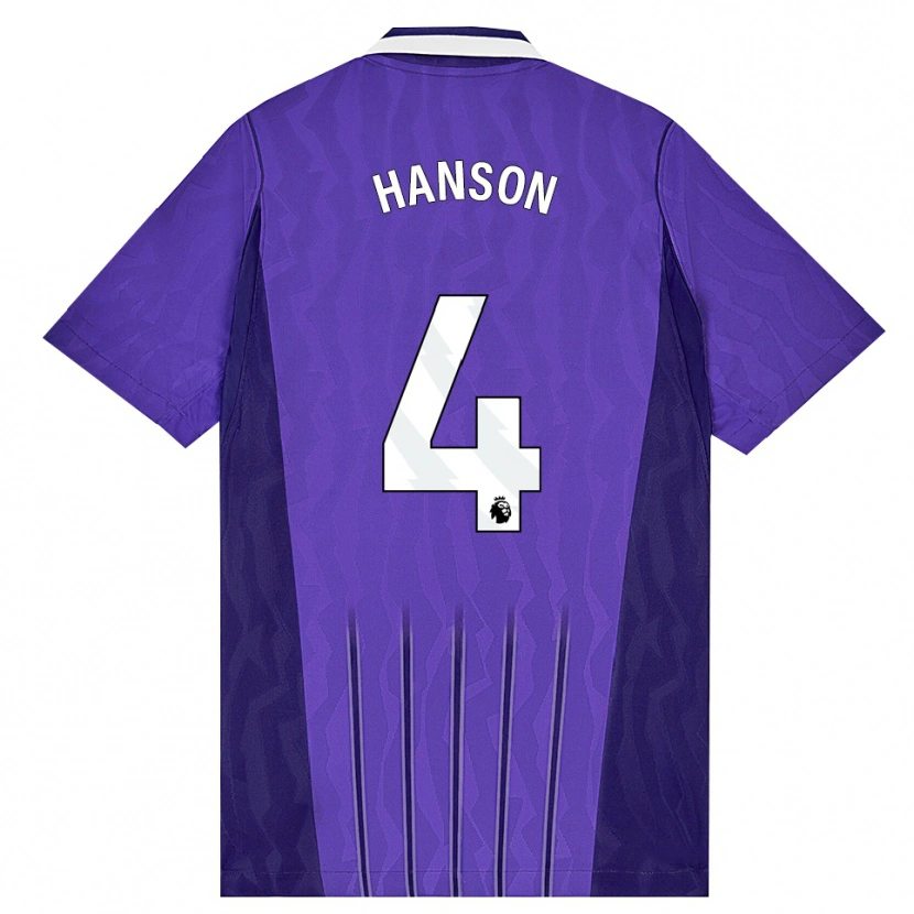 Danxen Homem Camisola Cayon Hanson #4 Roxo Branco Terceiro 2026/27 Camisa