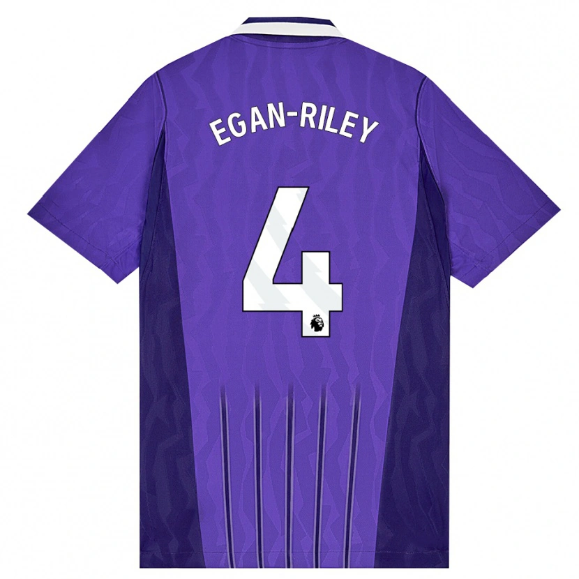 Danxen Homem Camisola Roman Egan-Riley #4 Roxo Branco Terceiro 2026/27 Camisa