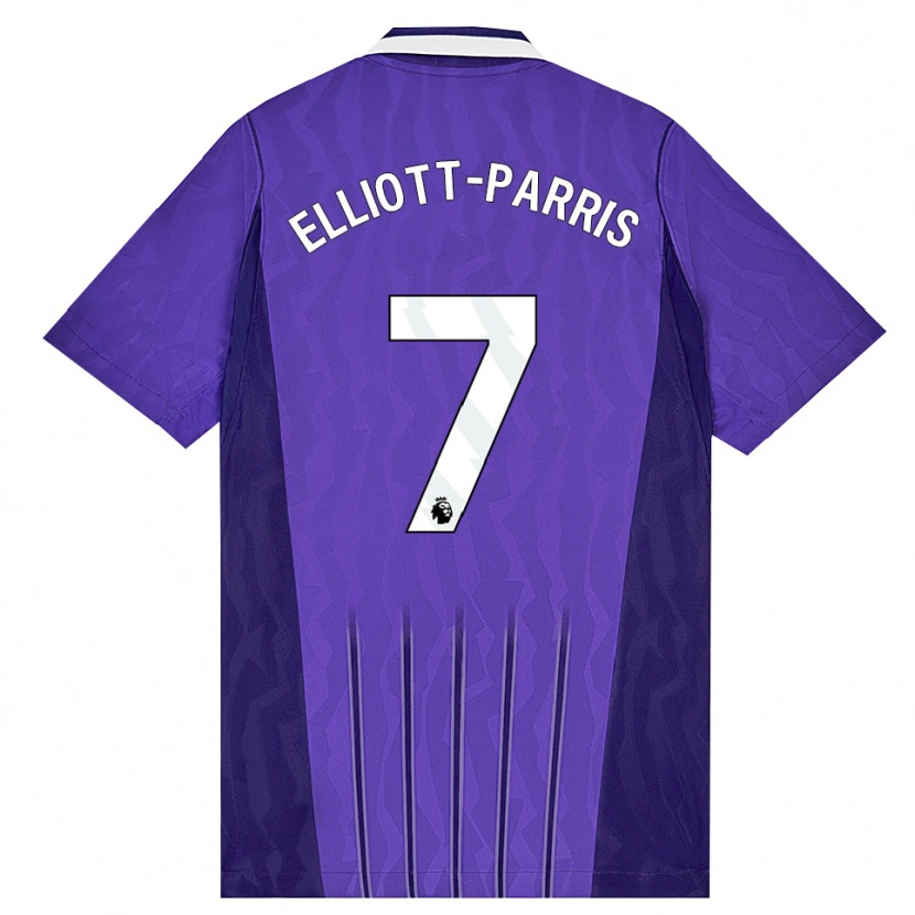 Danxen Homem Camisola Reiss Elliott-Parris #7 Roxo Branco Terceiro 2026/27 Camisa