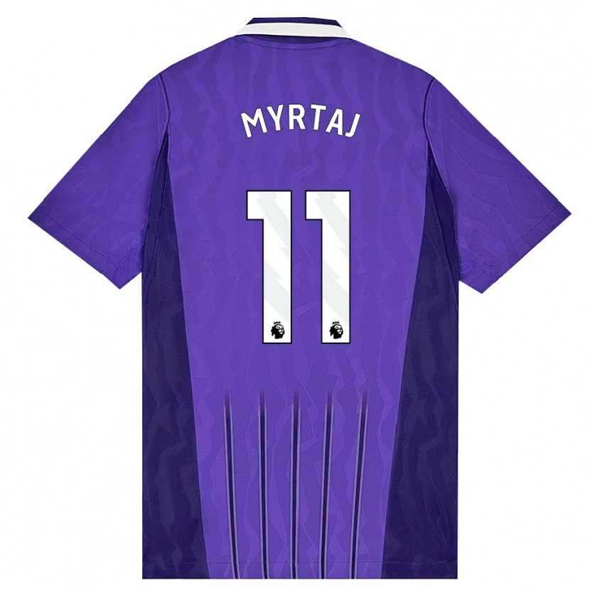 Danxen Homem Camisola Leon Myrtaj #11 Roxo Branco Terceiro 2026/27 Camisa