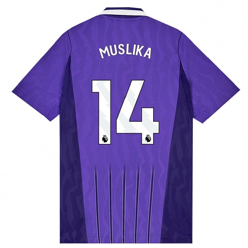 Danxen Homem Camisola Armend Muslika #14 Roxo Branco Terceiro 2026/27 Camisa