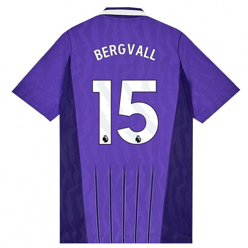 Danxen Homem Camisola Lucas Bergvall #15 Roxo Branco Terceiro 2026/27 Camisa