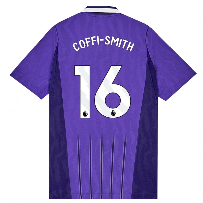 Danxen Homem Camisola Courtney Coffi-Smith #16 Roxo Branco Terceiro 2026/27 Camisa