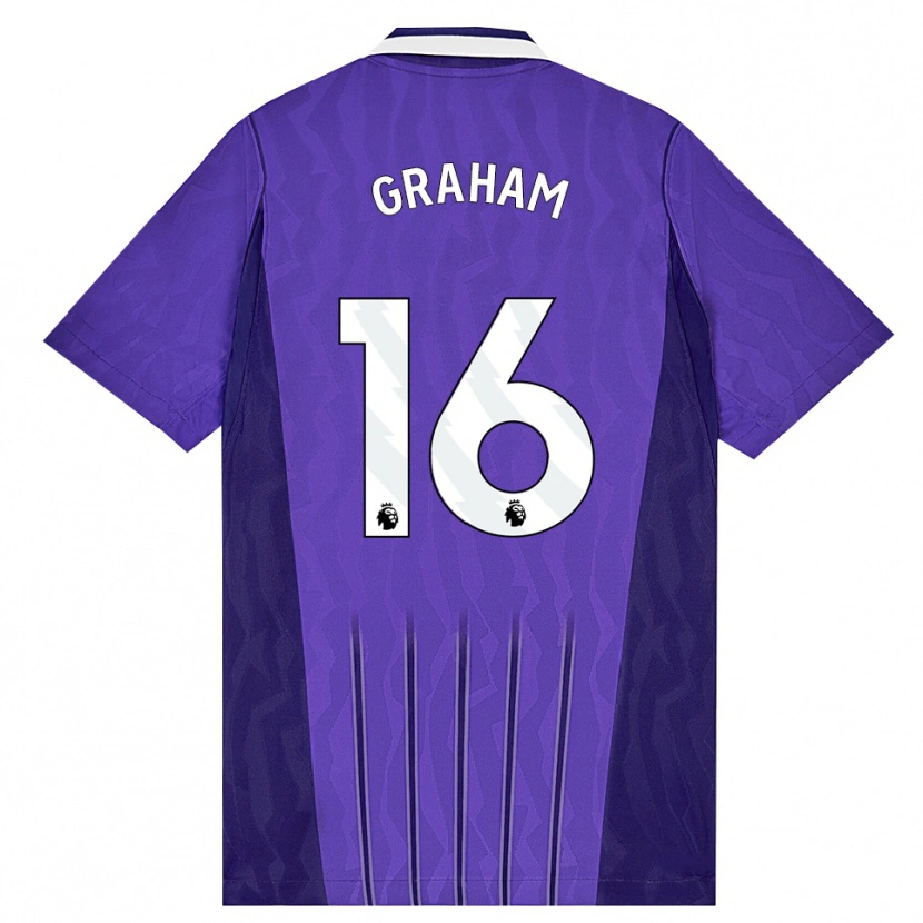 Danxen Homem Camisola Kit Graham #16 Roxo Branco Terceiro 2026/27 Camisa