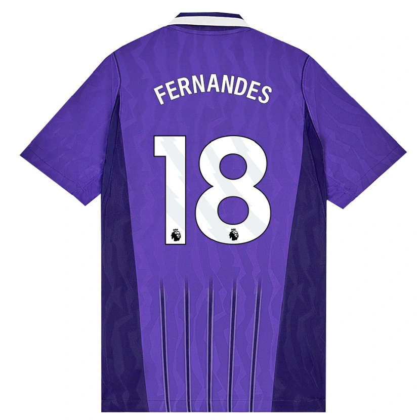 Danxen Homem Camisola Mateus Fernandes #18 Roxo Branco Terceiro 2026/27 Camisa