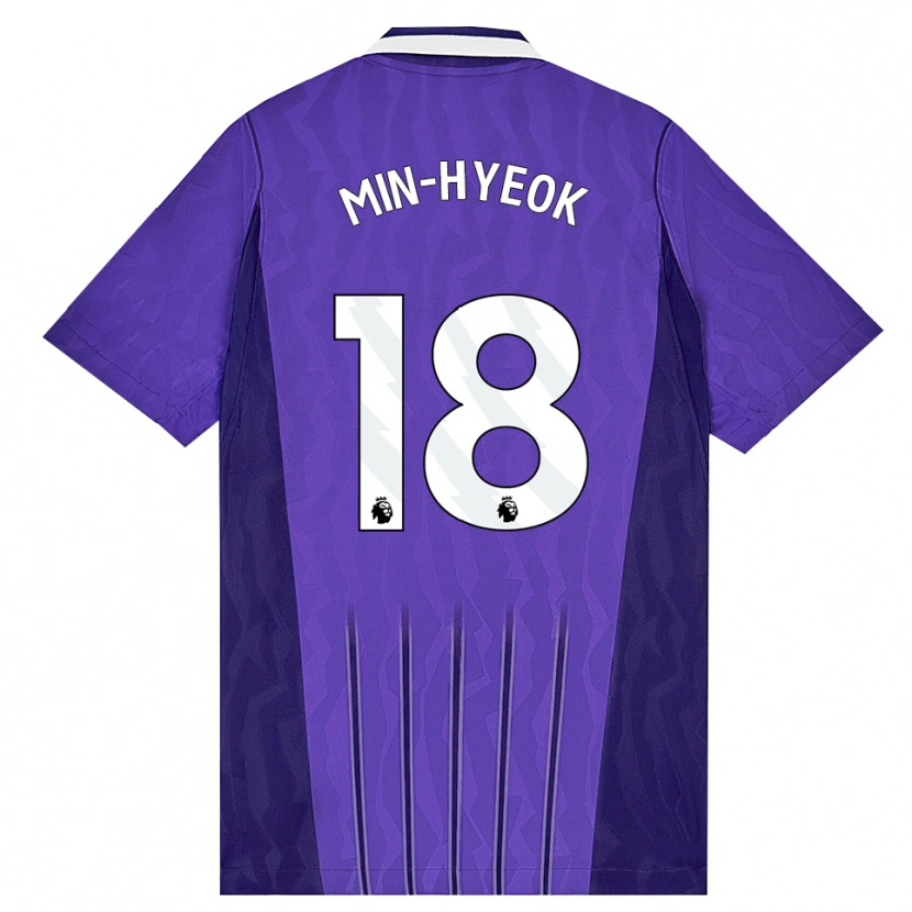 Danxen Homem Camisola Min-Hyeok Yang #18 Roxo Branco Terceiro 2026/27 Camisa