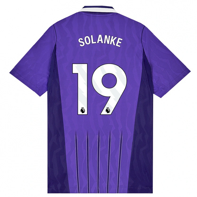 Danxen Homem Camisola Dominic Solanke #19 Roxo Branco Terceiro 2026/27 Camisa