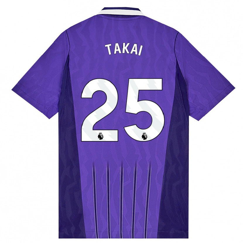 Danxen Homem Camisola Kota Takai #25 Roxo Branco Terceiro 2026/27 Camisa