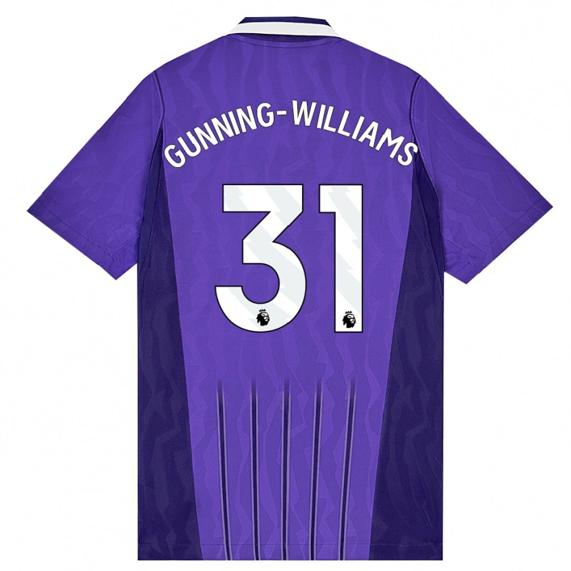 Danxen Homem Camisola Lenna Gunning-Williams #31 Roxo Branco Terceiro 2026/27 Camisa