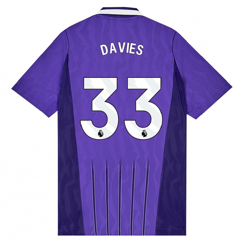 Danxen Homem Camisola Ben Davies #33 Roxo Branco Terceiro 2026/27 Camisa