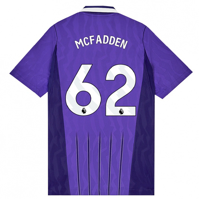 Danxen Homem Camisola Max Mcfadden #62 Roxo Branco Terceiro 2026/27 Camisa