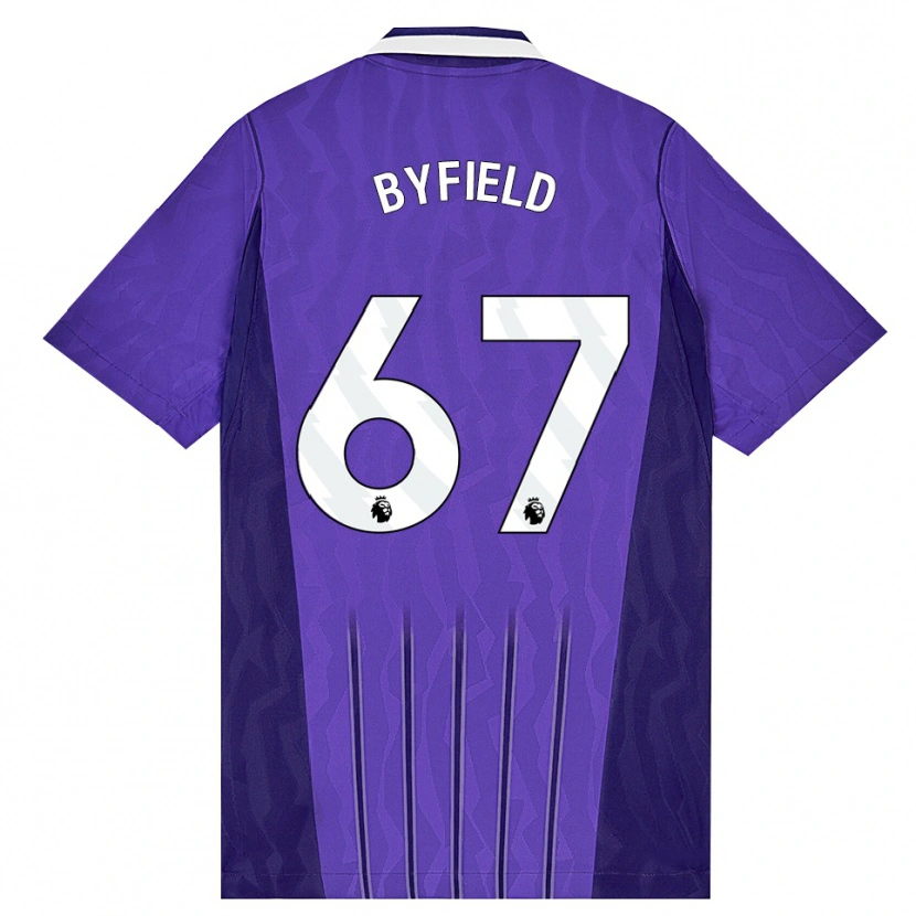 Danxen Homem Camisola Jun'ai Byfield #67 Roxo Branco Terceiro 2026/27 Camisa