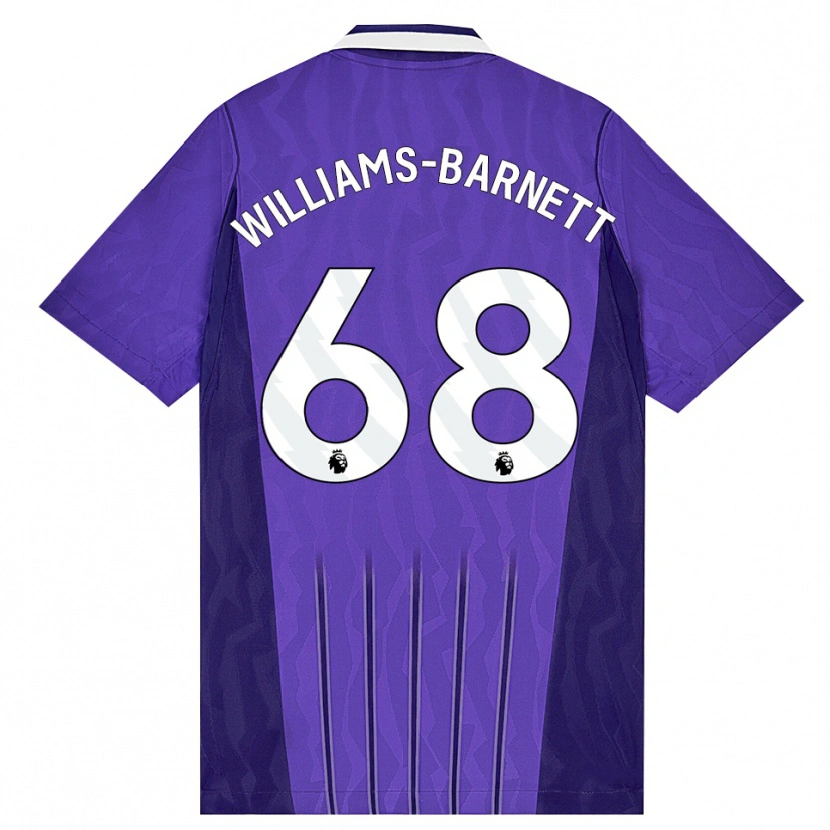 Danxen Homem Camisola Luca Williams-Barnett #68 Roxo Branco Terceiro 2026/27 Camisa
