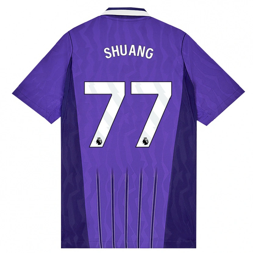 Danxen Homem Camisola Wang Shuang #77 Roxo Branco Terceiro 2026/27 Camisa