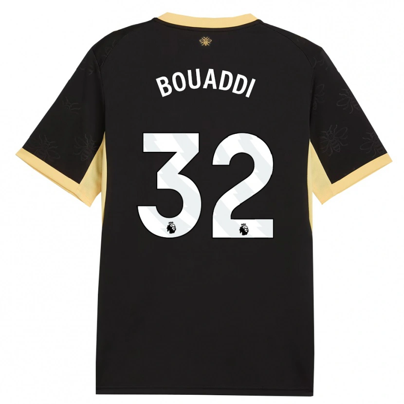 Danxen Homem Camisola Ayyoub Bouaddi #32 Preto Amarelo Alternativa 2026/27 Camisa
